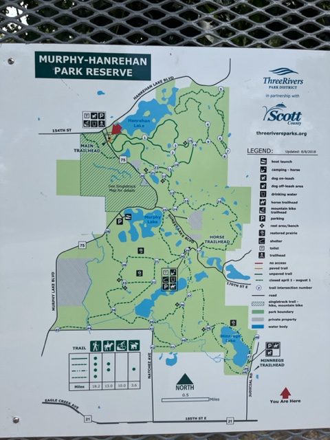 Photo of the Murphy-Hanrehan Park Reserve Map.