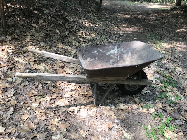 image of old wheelbarrow