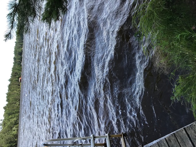 photo of whitecap waves on the lake