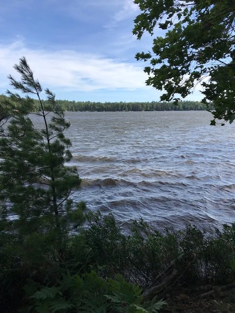 photo of lake with whitecap waves