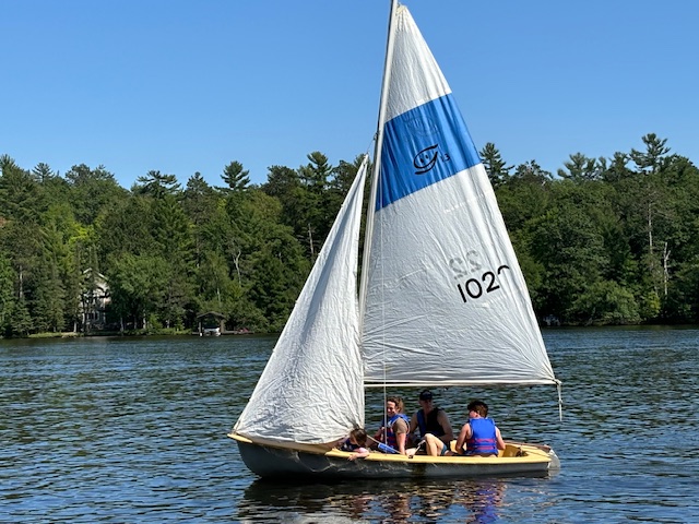 small sailboat with passengers