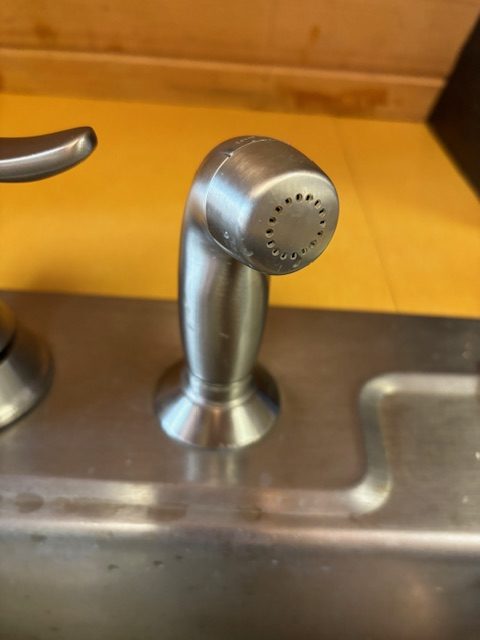 photo of kitchen faucet sprayer